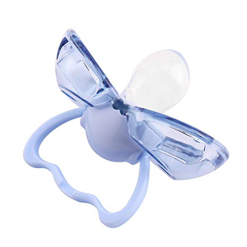 GAESHOW, Chupete Antipolvo de Silicona de Seguridad para bebés recién Nacidos, Que se Cierra automáticamente, Chupete para bebés, Chupete para bebés(Cabeza Plana Azul)