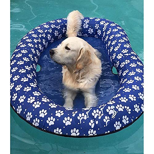 Ginkago Juguete Inflable de la Piscina del Flotador de la Piscina del Animal doméstico del Juguete (Blue)