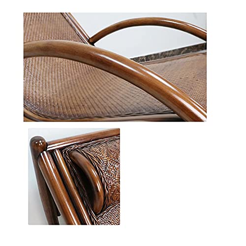 GJHK Silla Mecedora de Ocio Silla de Mimbre Silla Mecedora reclinable Tradicional Tejido a Mano, Adecuado para jardín, Patio, balcón, Sala de Estar 170x70x90cm (Color: a)