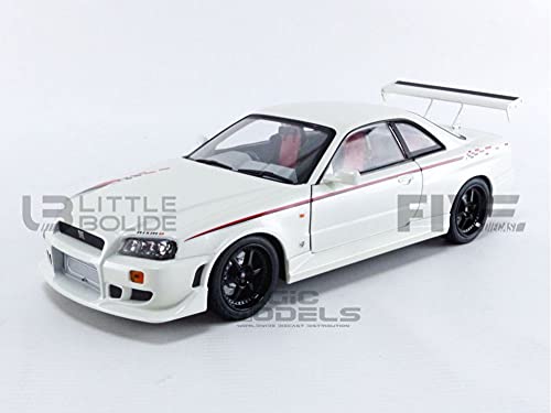 Greenlight 1999 Nissan Skyline GT-R R34 Nismo Blanco Perla 1:18 19049