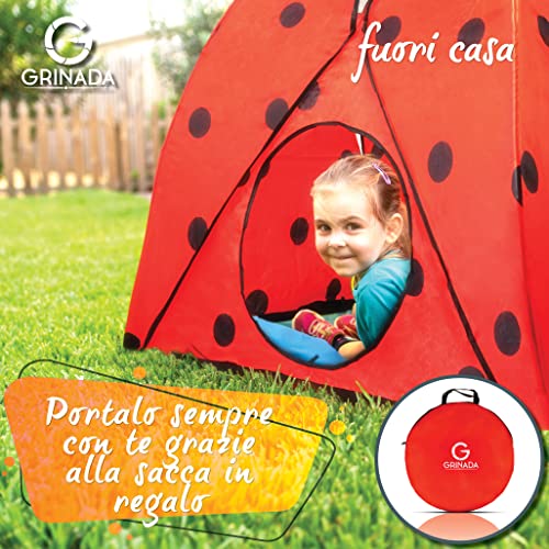 GRINADA® Tienda de campaña infantil con túnel y luces para niñas para niños, habitación infantil, ideal como regalo para niños, casa de juegos, para interiores y exteriores (sin luces LED)