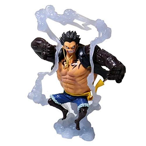 GSDGSD 19CM Anime una Pieza Figura Rey del Artista el Hombre Serpiente Luffy Hombre Serpiente Mono D Luffy Gear 4 PVC Juguete de Modelos coleccionables
