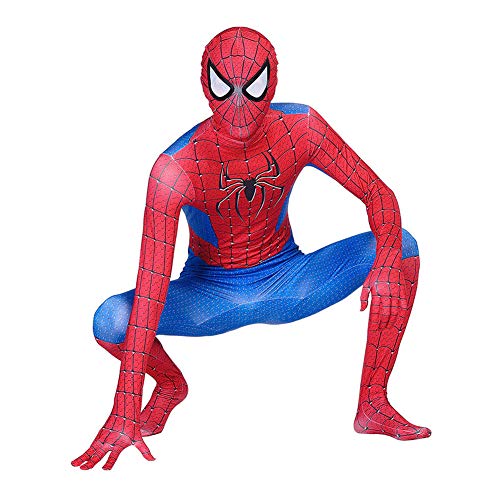 GUOHANG Traje de Spiderman Halloween Carnival Cosplay Classic Spiderman Traje para niños o Adultos Spiderman Traje Traje Body Halloween Cosplay Disfraces,Rojo,105cm ~ 115cm