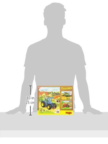 HABA-300444 Puzzles Tractor y compañía Puzle Infantil, Multicolor (300444)
