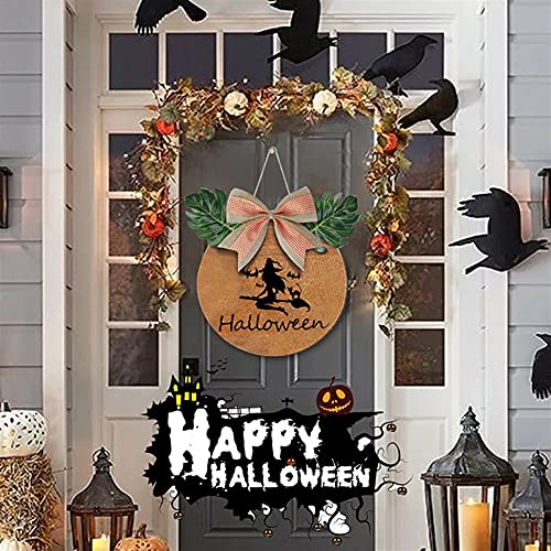Halloween creativo frontal puerta bienvenida signo-country decoración de la granja bienvenida decoración-madera puerta de frente percha decoración delantero decoración al aire libre colgar signo de la