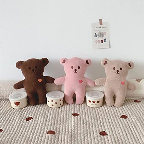 HDBD Juguetes de Peluche 22 cm / 8 Pulgadas, muñeco de Peluche, Oso de Peluche, Figura de Juguete, decoración de habitación, Bordado, Colgante, Adorno Artesanal de Costura a Mano
