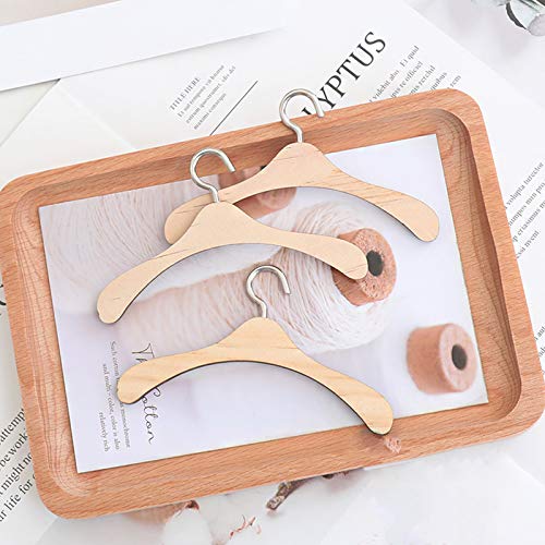HDBD Percha para muñecas 10Pcs Práctico Antideslizante Muñecas de Madera Perchas de Ropa Chaqueta Estante de organización
