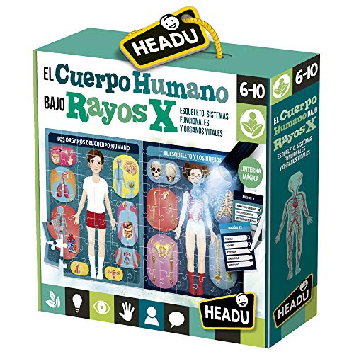 Headu Bajo Rayos X. Juego Infantil Educativo para Aprender el Cuerpo Humano niñas de 6 a 10 años (ES28153)