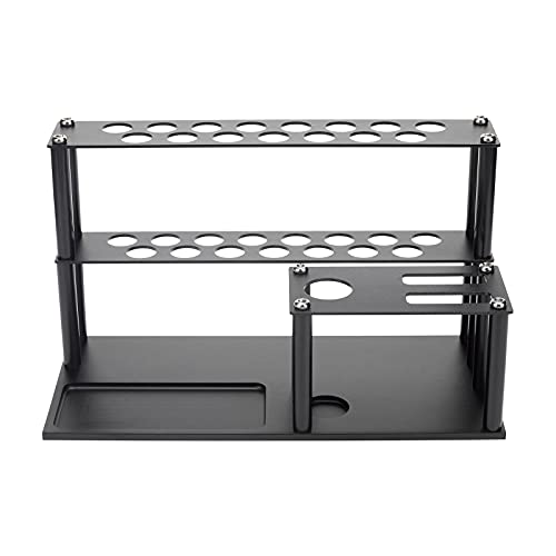 Hellery Destornillador de Metal Organizador de Almacenamiento Estante Destornillador RC Herramientas Kit Soporte Tornillo Bandeja Organizador - Negro