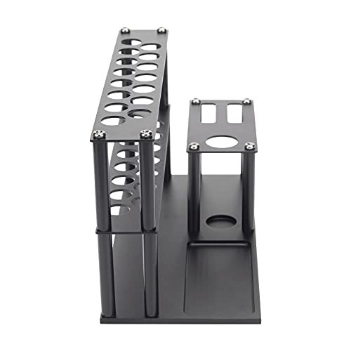 Hellery Destornillador de Metal Organizador de Almacenamiento Estante Destornillador RC Herramientas Kit Soporte Tornillo Bandeja Organizador - Negro