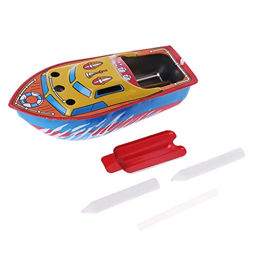 hetuioiyster 1 Juego Vela Buque impulsado por Vapor Barco de Metal Pintura Colorida Artesanía Hecha a Mano Regalos Vintage para niños Niños Adultos Colección Memorial Juguetes conmemorativos