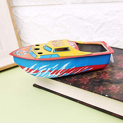 hetuioiyster 1 Juego Vela Buque impulsado por Vapor Barco de Metal Pintura Colorida Artesanía Hecha a Mano Regalos Vintage para niños Niños Adultos Colección Memorial Juguetes conmemorativos