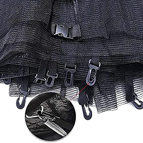 HJCC Recinto De Trampolín Duradero Seguro De Nylon Trampolín De Protección Red De Trampolín De Jardín Red Protectora De Nailon Jardin Fácil De Limpiar, Negro,305 cm 6 Poles