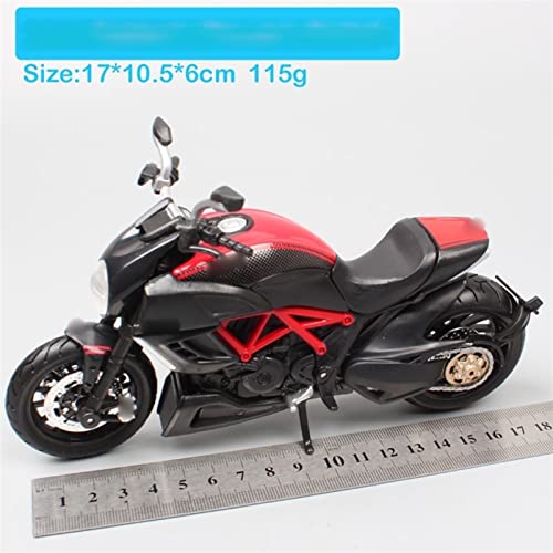 HSSM 1:12 para D-ucati Diavel Cruiser Superbike Diecast Modelo Motocicleta Carrera Bicicleta Colección Juguete Niño Die Cast Motocicleta
