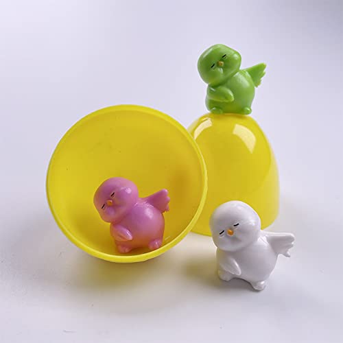 Huevos de Pascua Rellenables Huevo Incubación Sorpresa Huevos de Pascua de plástico Juguetes Dibujos Animados Huevos de Bricolaje Juguete Mini Juguetes baratijas para niños Huevos de Pascua