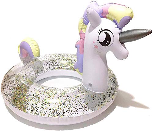 HUIJ Flotador de Piscina Piscina Lentejuela Inflable Princesa Caballo Flotador Juguete Anillo de natación Anillo de natación de Verano Balsa de Agua Juguete Inflable Suministros de Piscina