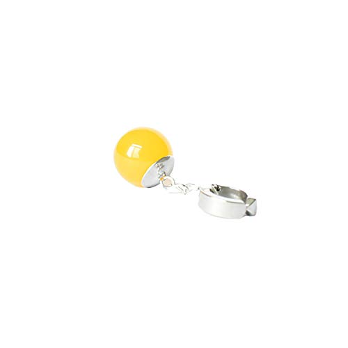 I3C Pendientes Vintage de Anime Bola de Dragón con Incrustaciones de Ágata Amarilla Perlas Redondas Pendientes de Gancho Unisex para la Oreja para Hombres Mujeres y Fan de Anime
