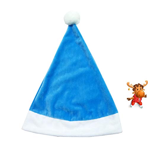 ifundom Decoraciones de Navidad 3 unids Blue Santa Claus Hat Christmas Hat Canto Decoración para niños Adultos Navidad Festival Decoración Bolsa de regalo