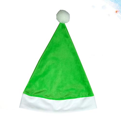 ifundom Decoraciones de Navidad 3 unids verde Santa Claus sombrero Navidad sombrero canto decoración para niños adultos Navidad festival decoración bolsa de regalo