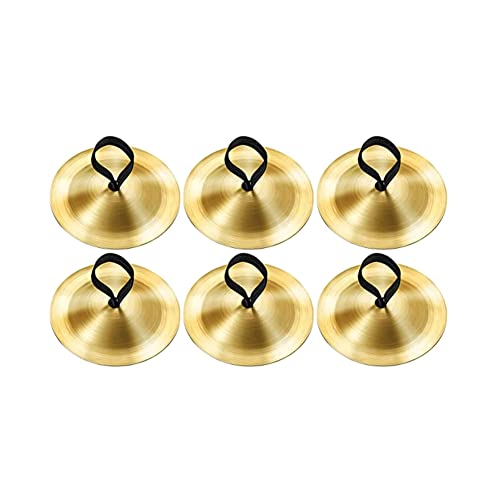 IUANC 3 Pares Props Juegos Juguete Funny Evening Party Buel Finger Cymbals Boy Girl Musical Instrument Cobre para la Fiesta Nocturna de Bailarina (Color : 3pair)