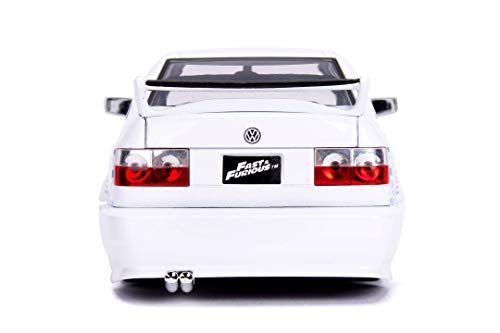 Jada Toys Fast and The Furious - Coche Miniatura de colección (253203025), Color Blanco y Azul