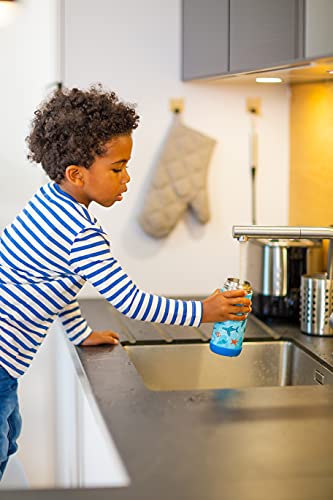 Jarlson Botella Agua sin bpa niños, Botellas Agua Acero Inoxidable - termica, a Prueba de Fugas, para la Escuela y Deportes, el Termo, 350 ml
