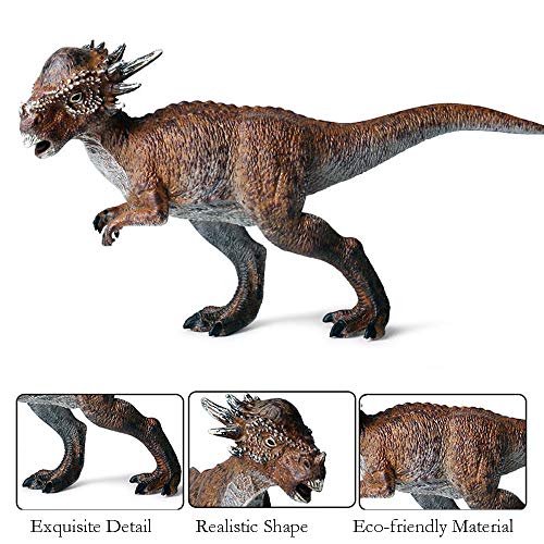 JOKFEICE Juguete de Dinosaurio Realista Stygimoloch Animal Figuras Proyecto de Ciencia, decoración de la Torta, cumpleaños para niños pequeños de 3 a 4 5 años