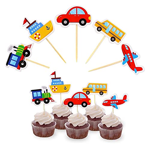 JSJJAWD Ballon Decoración de cumpleaños para niños Feliz cumpleaños Banner Cars Escuela Bus Train Fuego Truco Motocicleta Plano Globos Transporte (Color : Set)