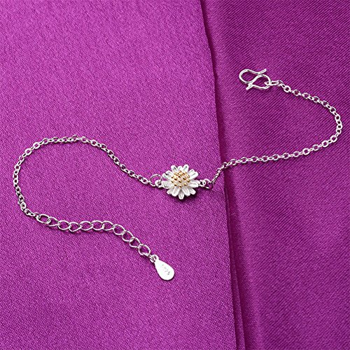 JUNGEN Pulsera para Las señoras Cadena Simple del Estilo Sola con los Accesorios de la Margarita joyería Elegante de la Manera para Las Muchachas