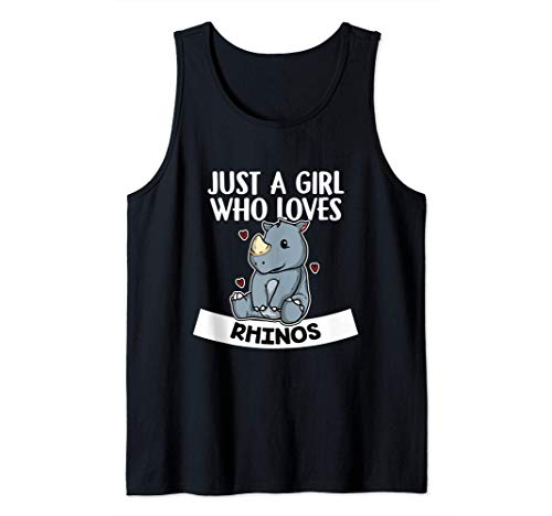 Just A Girl Who Loves Rhinos Disfraz De Rinoceronte Camiseta sin Mangas