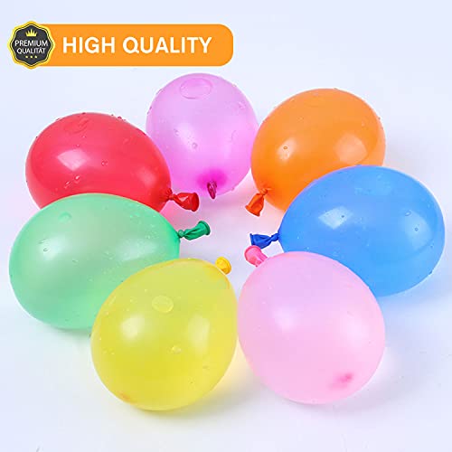 Kaiyingxin Globos de Agua Coloridos, Globos de Agua de Llenado Rápido con 1 Conectores, Globos de Agua niños, Globo De Agua De Látex, 111 Bombas de Agua en 60 Segundos, Autosellado sin Nudos