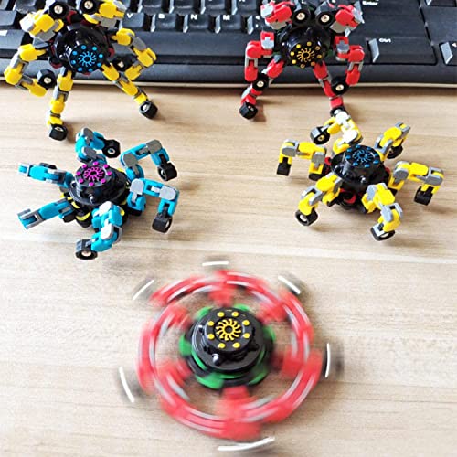 KFGJ Robot Fidget Spinner, Twister Fidget Toy, Wacky Tracks Snap and Click Fidget Toys, Juguete Fidget de Cadena, Antiestrés Stress Juguete, Juguete de Cadena para Aliviar el estrés,