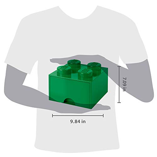 LEGO Ladrillo de almacenamiento con 1 cajón, color verde oscuro