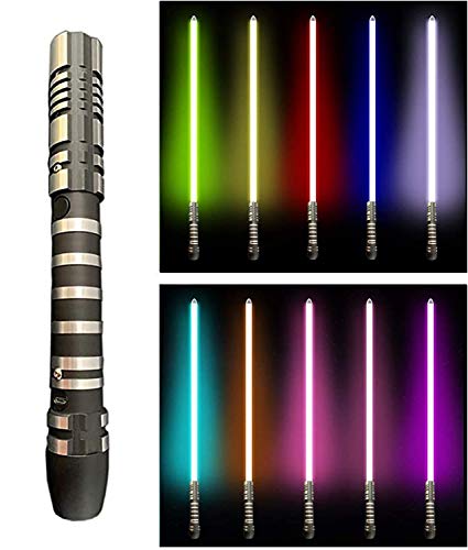 LHFD Espada Brillante 16 Tipos de Sable de luz de Color RGB, Espada Brillante de Star Wars Mango de Metal iluminación de Cambio de Color Efecto de Sonido Multi Utilería de Regalo de Juguete
