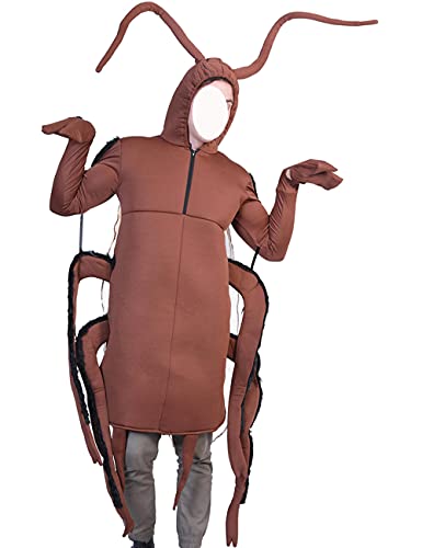 LHHZDH Halloween Cosplay Disfraz Animal Cucaracha Conjunto Fiesta Carnaval Escenario Rendimiento Unisex-marr¨®n_Talla ¨²nica