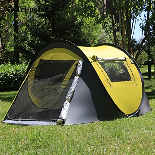 LINGZHIGAN Tienda Doble automático de Velocidad Libre Abierta Portátil Engrosamiento Salvaje Camping Familia Tienda Impermeable al Aire Libre 2 Personas (Diseño : D)