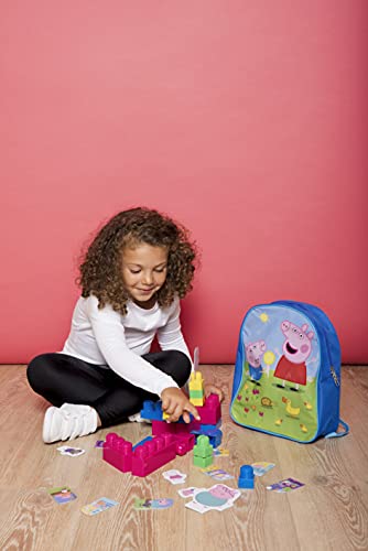 Lisciani - Mochila con construcciones de Peppa Pig para bébés - Juego educativo para niños a partir de 1 año