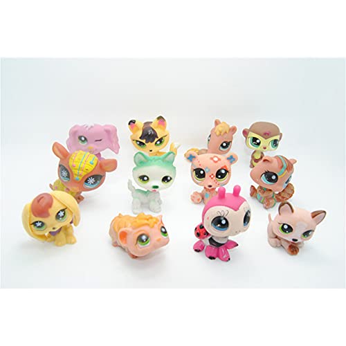 Littlest Pet Shop Toys Set 20 Piezas 2-6cm niños Juguetes para niños Regalo LPS Mini Figuras Animal Gato Perro pájaro Figuras de acción