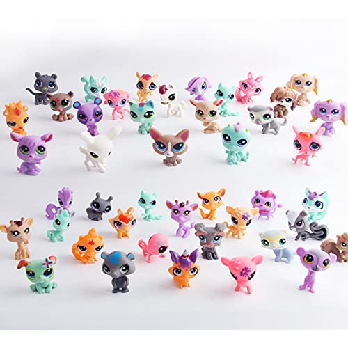 Littlest Pet Shop Toys Set 20 Piezas 2-6cm niños Juguetes para niños Regalo LPS Mini Figuras Animal Gato Perro pájaro Figuras de acción