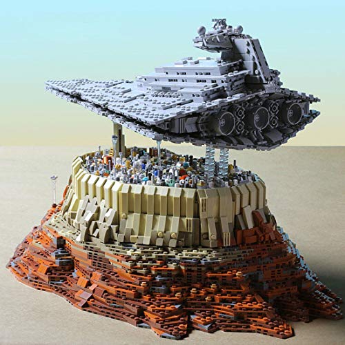 Loads Star Imperial Wars Destroyer - Juego de construcción de bloques de construcción Super UCS Star Empire Over Jedha City, modelo destructor estrellado, compatible con Lego Star Wars, 5162 piezas