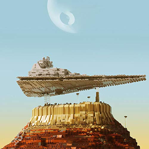 Loads Star Imperial Wars Destroyer - Juego de construcción de bloques de construcción Super UCS Star Empire Over Jedha City, modelo destructor estrellado, compatible con Lego Star Wars, 5162 piezas