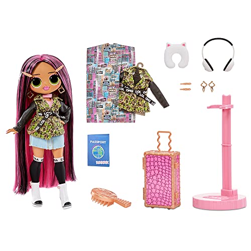 LOL Surprise OMG World Travel Muñeca de Moda City Babe - con 15 sorpresas Que Incluyen Vestido, Zapatos, Accesorios de Viaje y más - Caja Reutilizable - para coleccionar - Edad: 4+ años