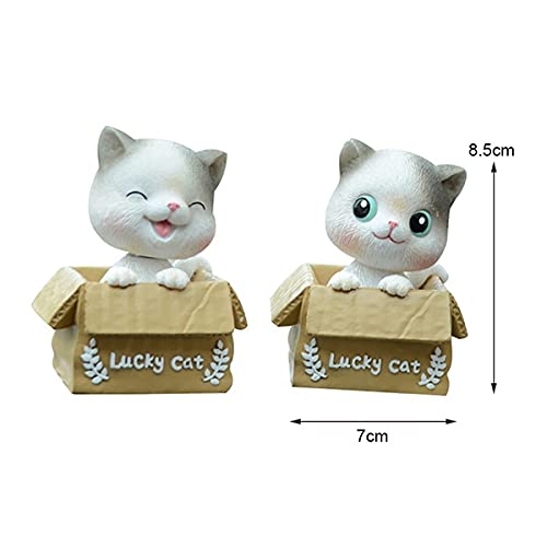 Lsaardth Decoraciones para salpicadero de Coche Bobblehead, Lucky Cat Bobbleheads Decoraciones para Coche Figuras de Bobblehead Interior para Adorno de salpicadero de Coche