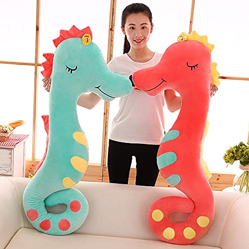 Lulihhhh 80 cm Lindo y Hermoso Caballito de mar muñeca de Juguete Almohada de Felpa Tira Larga Dormir Regalo de cumpleaños niña Rosa, 80 cm