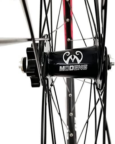 L&WB Bicicleta Rim 26 27.5 29 Pulgadas Bicicleta De Montaña Pasta De Ruedas MTB Llantas De Pared De Doble Pared Freno De Disco 8-10 Cassette De Velocidad HUB 32H QR,Rojo,26in