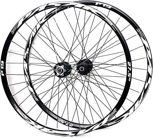 L&WB Montaña Bike Wheelset 26/27.5/29 Pulgada MTB Wheelset de la aleación de Aluminio de Doble Pared de Doble Pared de la Bicicleta de la bija del Disco de la Bicicleta de la Bicicleta,Blanco,26in
