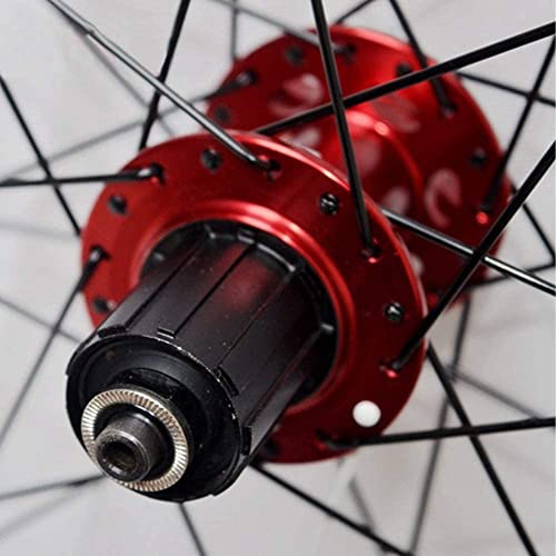 L&WB Montaña Bike Wheelset 26/27.5/29 Pulgada MTB Wheelset de la aleación de Aluminio de Doble Pared de Doble Pared de la Bicicleta de la bija del Disco de la Bicicleta de la Bicicleta,Blanco,26in