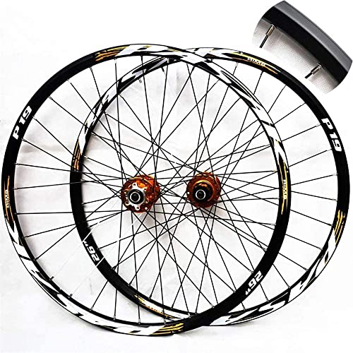 L&WB Mountain Bike Wheelset 26/27.5/29 Pulgada Frente Wheelset MTB Ruedas Aleación De Aluminio Llantas De Doble Pared Freno De Disco Rodamientos Sellados De Liberación Rápida,26in