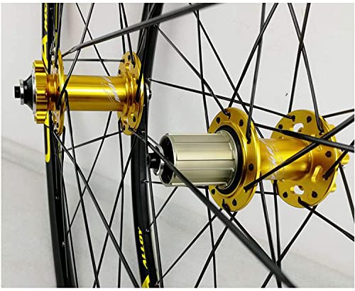 L&WB MTB Láminas De Bicicleta 26 27.5"MTB Wheelset Disc Rim Freno Freno Wheelset con Bicicleta De Liberación Rápida Frontal Y Trasera Rueda De Freno Rueda De Freno Sellado Hub Medidor,26in