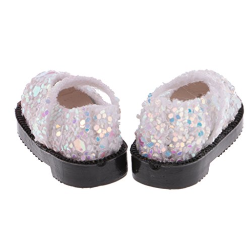 MagiDeal 1 Par 1/6 Zapatos de Muñeca para 12 Pulgadas Blythe Dolls Accesorios de Ropa ACCS - Blanco